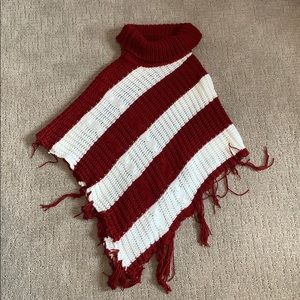 Candycane Knitted Harp Wrap